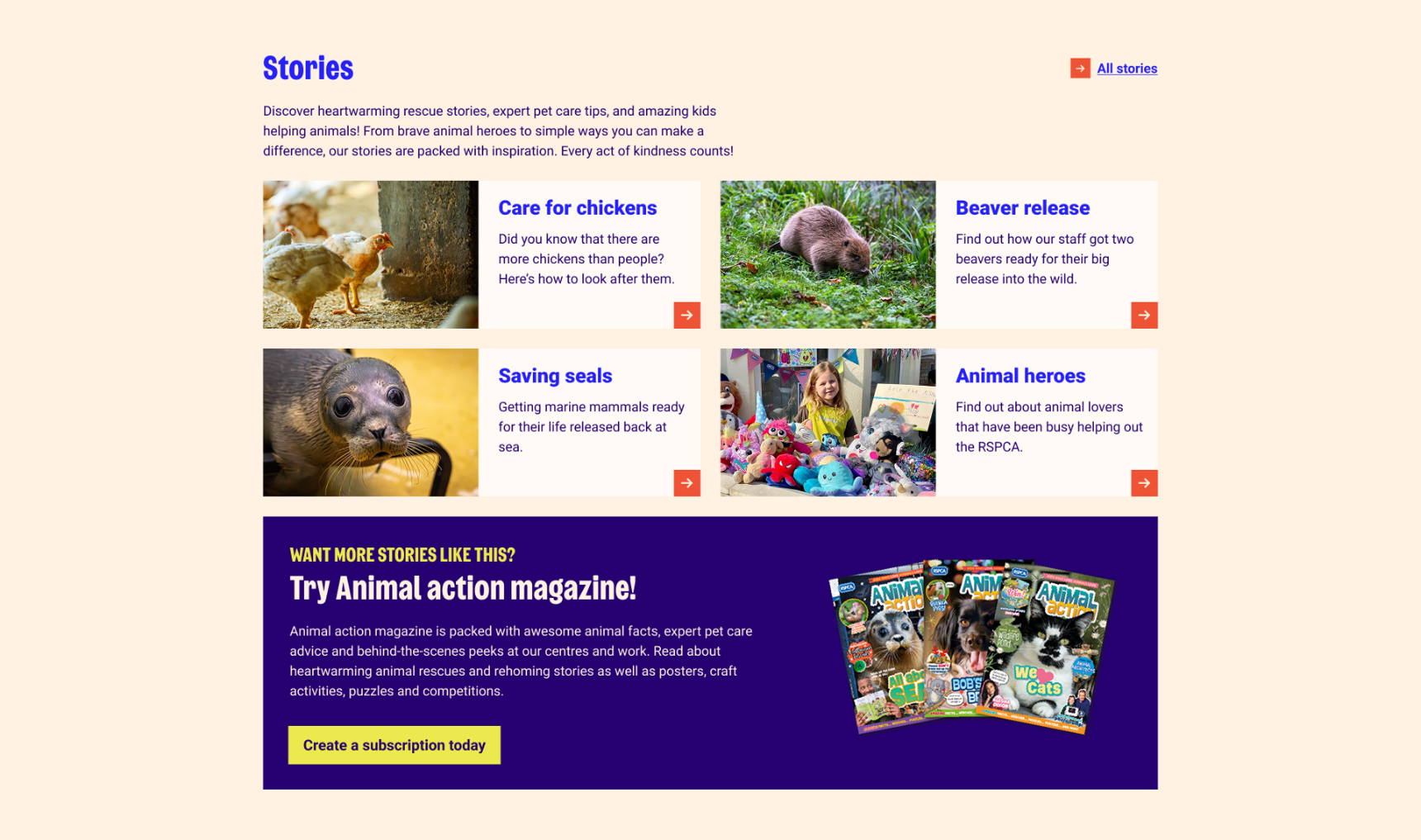 A template from inside the Liferay CMS, for activities